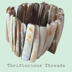 Chunky Brown and Cream Bracelet